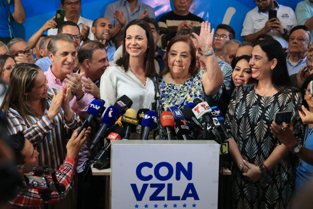 María Corina Machado designa a Corina Yoris como su sustituta a la candidatura presidencial por la oposición