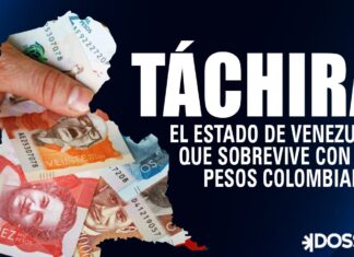 Táchira: el estado de Venezuela que sobrevive con los pesos colombianos La cercanía del estado Táchira, Venezuela, con el Norte de Santander, Colombia, permite que el uso de pesos colombianos en territorio venezolano sea común