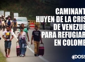 Caminantes huyen de la crisis de Venezuela para refugiarse en Colombia Caminantes huyen de la crisis de Venezuela para refugiarse en Colombia