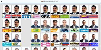 CNE publica tarjetón electoral con fotos de los 10 candidatos para las presidenciales OEV exhorta a venezolanos familiarizarse con el tarjetón electoral ante la poca difusión del CNE