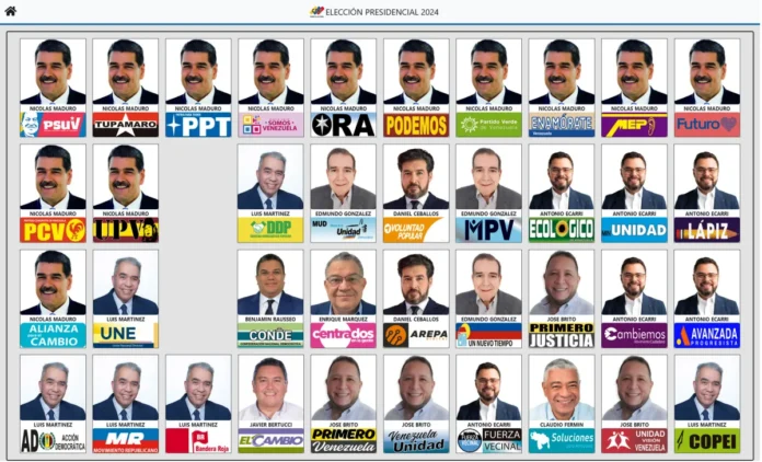 ¿Por qué el rostro de Nicolás Maduro aparece 13 veces en la boleta electoral en Venezuela para las presidenciales? OEV exhorta a venezolanos familiarizarse con el tarjetón electoral ante la poca difusión del CNE