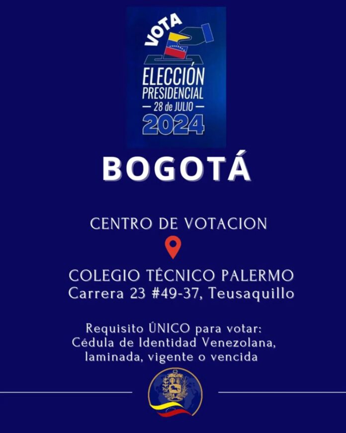 Régimen de Nicolás Maduro cambia centro de votación en Bogotá-Colombia Régimen de Nicolás Maduro cambia centro de votación en Bogotá-Colombia