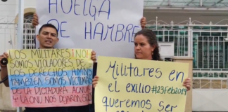 Exmilitares venezolanos en huelga de hambre ante falta de protección: «Queremos salir de Colombia, no estamos seguros» Exmilitares venezolanos en huelga de hambre ante falta de protección: "Queremos salir de Colombia, no estamos seguros"