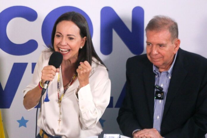 Edmundo González Urrutia y María Corina Machado exhortan a Unión Europea seguir presionando al régimen de Nicolás Maduro Edmundo González Urrutia y María Corina Machado exhortan a Unión Europea seguir presionando al régimen de Nicolás Maduro