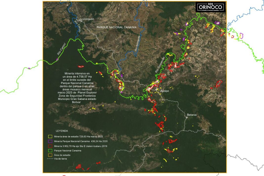 Organizaciones ambientalistas denuncian que minería ilegal destruye ecosistemas del Parque Nacional Canaima