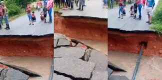 Carretera que comunica Yaracuy con Lara se desplomó debido a las intensas lluvias Carretera que comunica Yaracuy con Lara se desplomó debido a las intensas lluvias