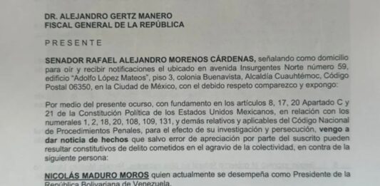 Nicolás Maduro es denunciado en México por presuntos nexos con cárteles y el partido Morena