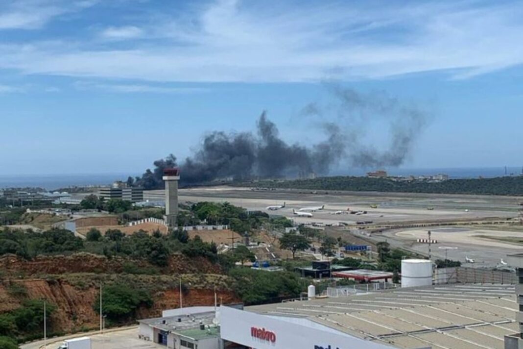 Aeronave se estrella en pista del aeropuerto de Maiquetía: Situación climática habría provocado el incidente Aeronave se estrella en pista del aeropuerto de Maiquetía: Situación climática habría provocado el incidente