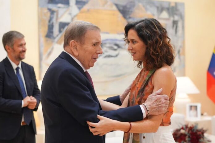 Presidenta de la Comunidad de Madrid manifestó su apoyo a Edmundo González Urrutia y a los venezolanos: “No están solos” Presidenta de la Comunidad de Madrid manifestó su apoyo a Edmundo González Urrutia y a los venezolanos: “No están solos”
