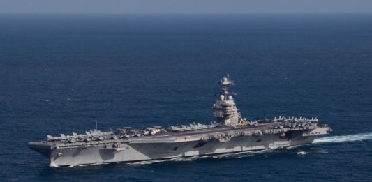 USS Gerald R. Ford llegó al área de responsabilidad del Comando Sur