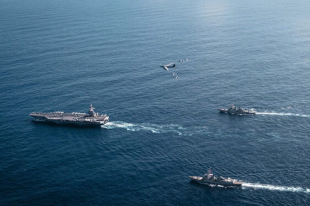 Portaaviones USS Gerald R. Ford cruzó el Paso de Anegada e ingresó al mar Caribe