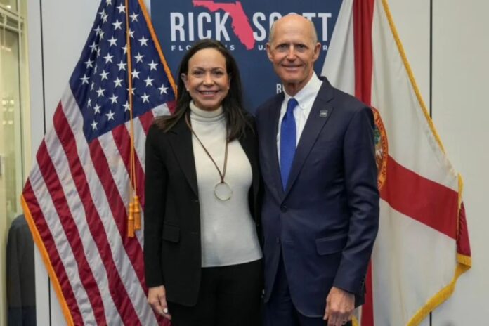 Rick Scott tras reunión con María Corina Machado: «No me detendré hasta que todos los presos políticos sean liberados» Rick Scott tras reunión con María Corina Machado: "No me detendré hasta que todos los presos políticos sean liberados"