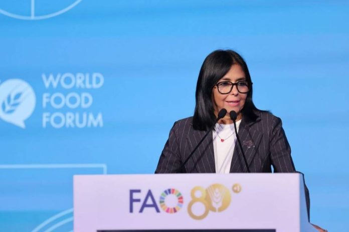 Delcy Rodríguez: «Venezuela debe alcanzar niveles cercanos al hambre cero antes de 2030» Delcy Rodríguez dice que Venezuela debe alcanzar niveles cercanos al hambre cero antes de 2030